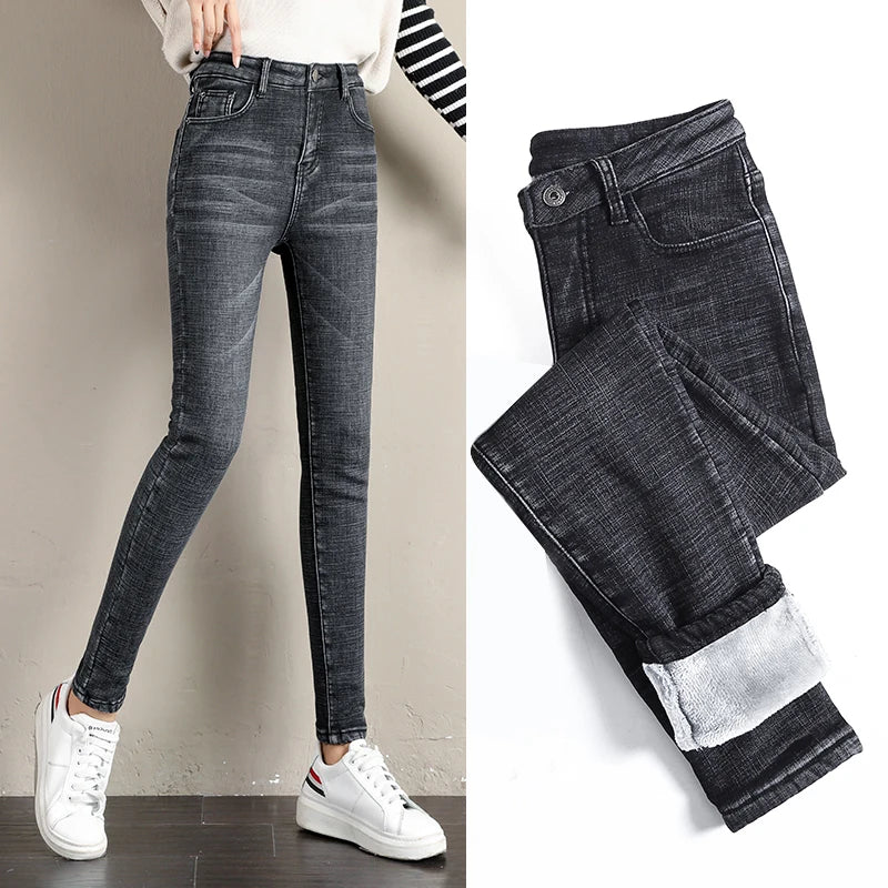 Women's Cotton High Elastic Waist Zipper Fly Closure Casual Pants