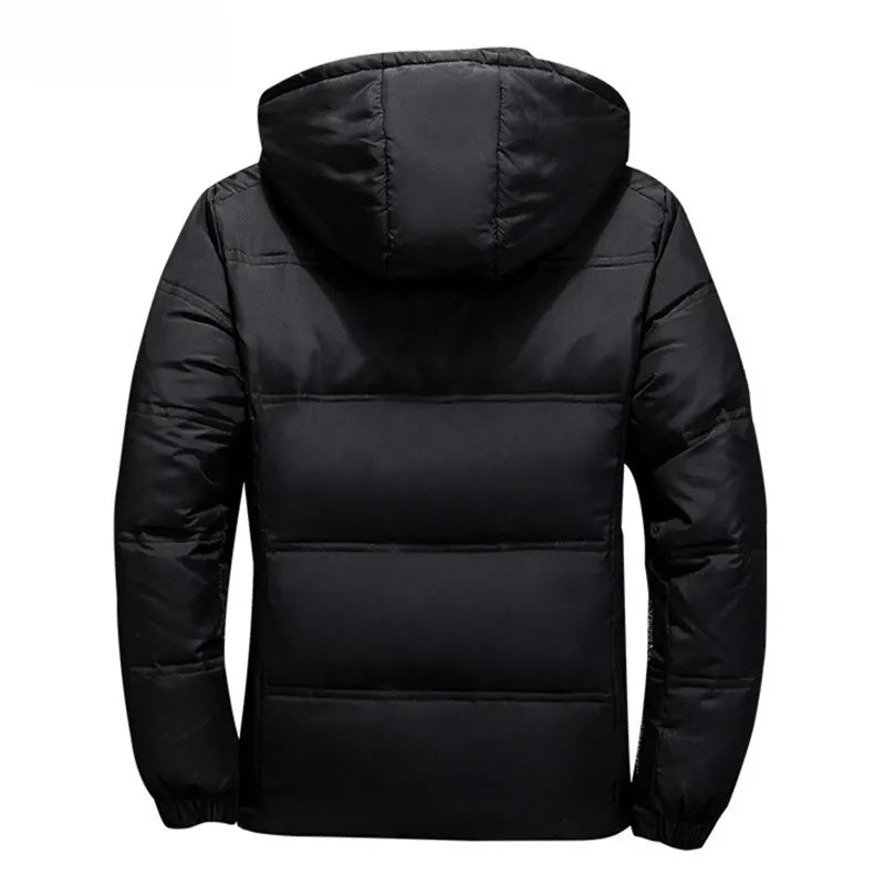 Men's Polyester Full Sleeves Zipper Closure Hooded Casual Jacket