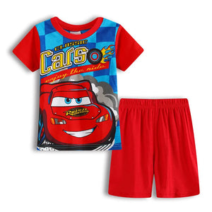 Kid's Boy Cotton O-Neck Short Sleeves Breathable Sleepwear Set