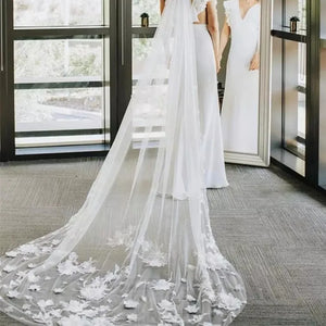 Women's Polyester Applique Edge One-Layer Bridal Wedding Veils