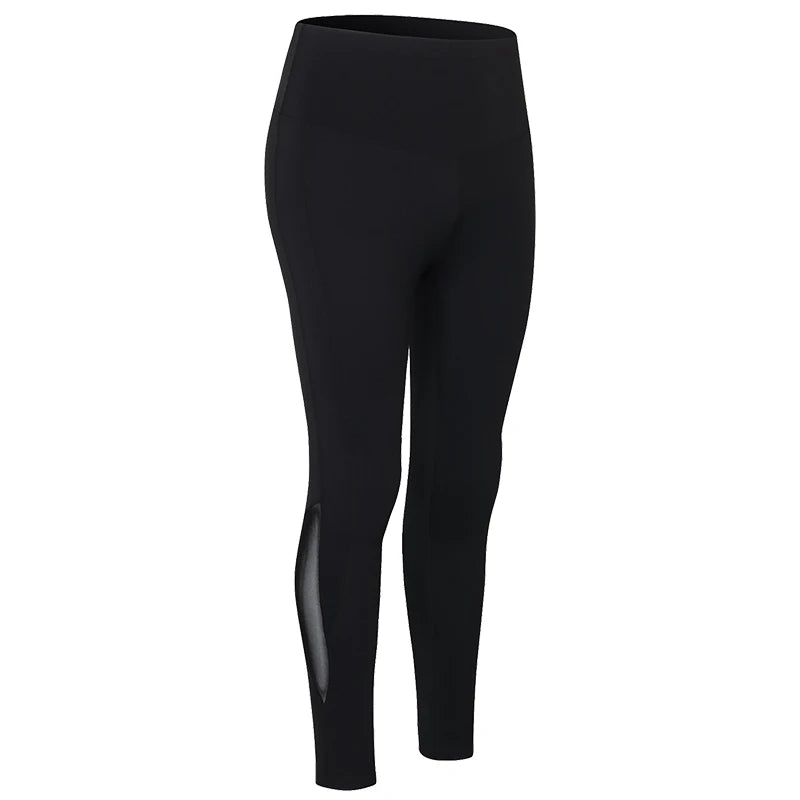 Women's Polyester High Elastic Waist Solid Push UP Sports Leggings