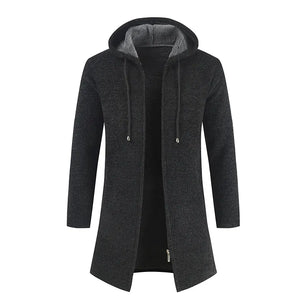 Men's Polyester Full Sleeve Solid Pattern Casual Hooded Jackets