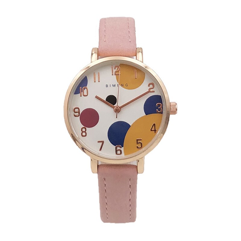 Kid's Alloy Case Buckle Clasp Round Shape Quartz Electronic Watch