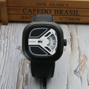 Men's Alloy Buckle Clasp Waterproof Quartz Trendy Square Watches