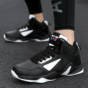 Men's Synthetic Round Toe Lace-Up Closure Sport Wear Sneakers