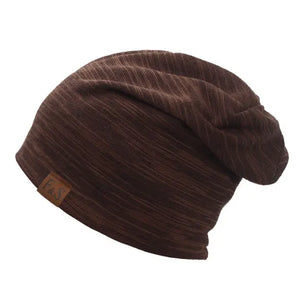 Men's Polyester Skullies Beanies Striped Pattern Casual Warm Cap