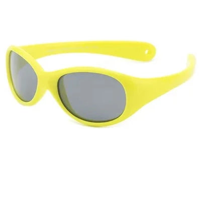 Kid's Acetate Frame Polycarbonate Lens Oval Shaped Sunglasses