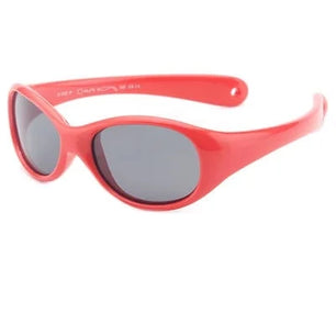 Kid's Acetate Frame Polycarbonate Lens Oval Shaped Sunglasses