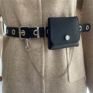 Women's PU Pin Buckle Closure Solid Pattern Trendy Waist Belts