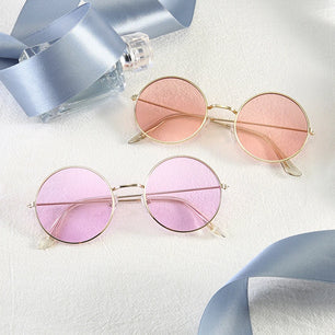 Women's Alloy Frame Polycarbonate Lens Round Shaped Sunglasses