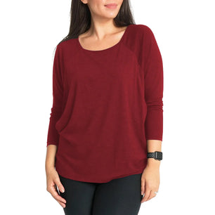 Women's Polyester O-Neck Long Sleeves Solid Maternity T-Shirt