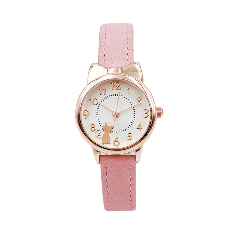 Kid's Alloy Case Buckle Clasp Quartz Multi-Color Wristwatch