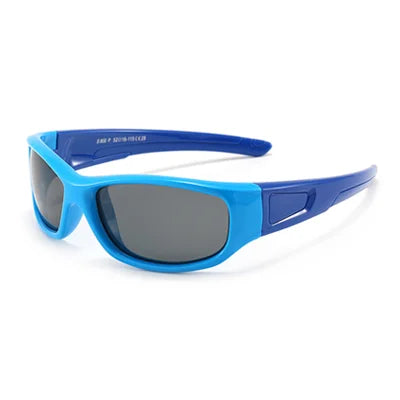 Kid's Acetate Frame Polycarbonate Lens Rectangle Shape Sunglasses