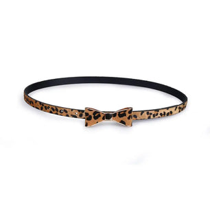 Women's PU Leather Adjustable Buckle Closure Leopard Pattern Belts