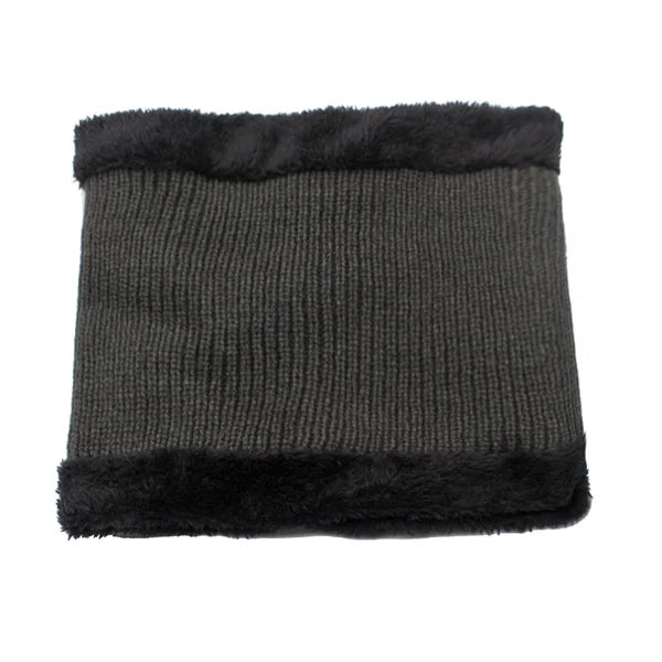 Men's Faux Fur Skullies Beanies Knitted Pattern Casual Warm Cap