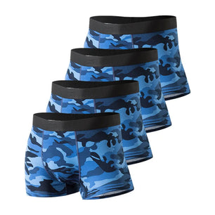 Men's 4 Pcs Cotton Camouflage Pattern Underwear Boxer Shorts