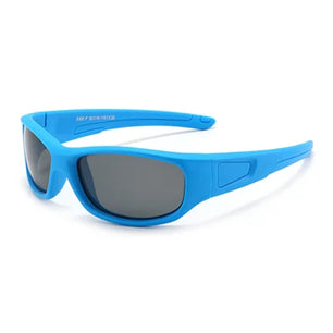 Kid's Acetate Frame Polycarbonate Lens Rectangle Shape Sunglasses