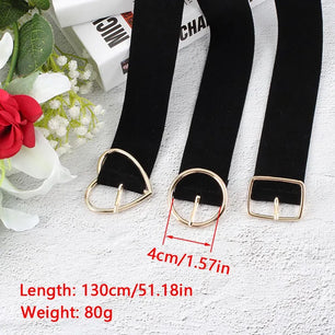 Women's Canvas Adjustable Strap Pin Buckle Closure Solid Belts