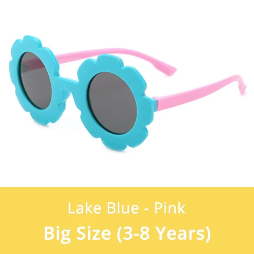 Kid's Acetate Frame Polycarbonate Lens Round Shaped Sunglasses