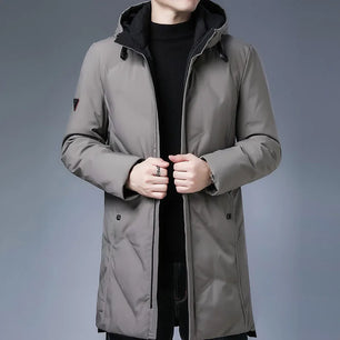 Men's Polyester Full Sleeves Zipper Closure Hooded Casual Jacket