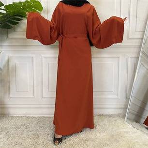 Women's Arabian V-Neck Polyester Full Sleeve Solid Pattern Abaya