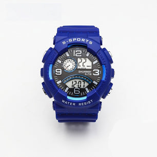 Men's Alloy Case Buckle Clasp Round Shaped Multifunction Watch