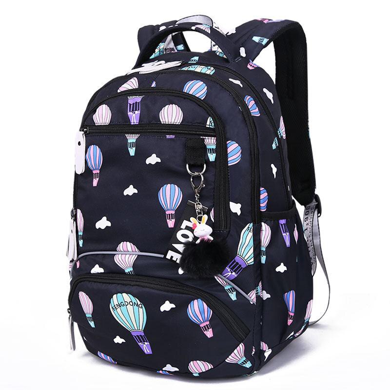 Kid's Polyester Printed Zipper Closure Waterproof School Backpack