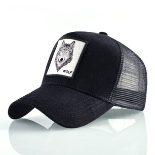 Men's Cotton Adjustable Strap Sun Protection Animal Pattern Cap