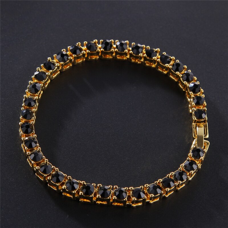 Men's Zinc Alloy Link Chain Toggle Clasp Closure Hip Hop Bracelet