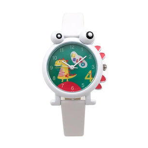 Kid's Allloy Frame Buckle Clasp Round Shaped Automatic Watch