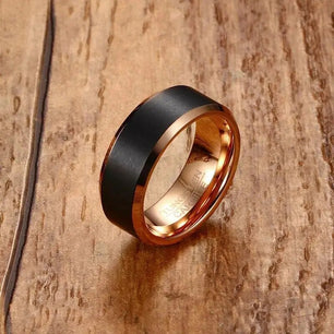 Men's Metal Tungsten Geometric Pattern Classic Wedding Ring