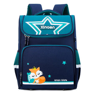 Kid's Nylon Zipper Closure Cartoon Pattern Trendy School Backpack