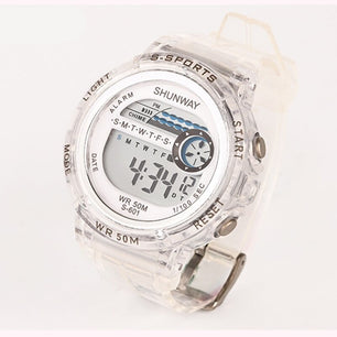 Kid's Boys Alloy Case Round Shape Waterproof Luminous Watch