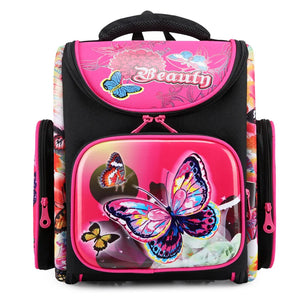 Kid's Polyester Zipper Closure Animal Pattern School Backpack