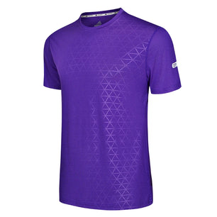 Men's Spandex O-Neck Short Sleeves Printed Pattern Sport T-Shirt