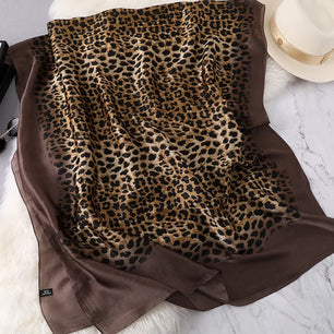 Women's Arabian Polyester Neck Wrap Leopard Pattern Trendy Hijabs