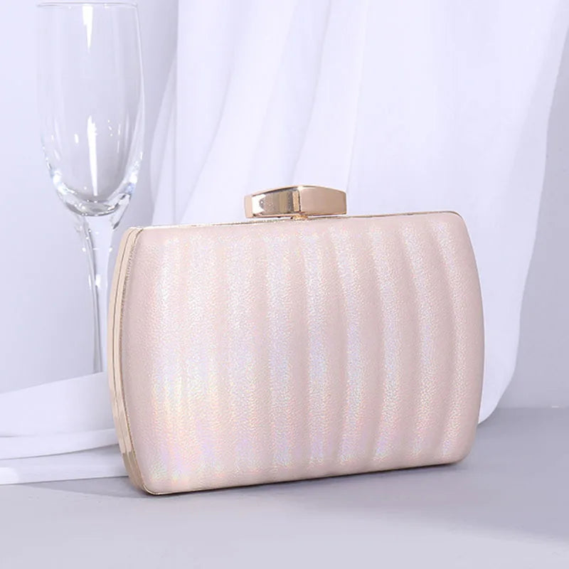 Women's PU Hasp Closure Sequined Luxury Bridal Wedding Clutch