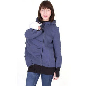 Women's Polyester Full Sleeves Solid Pattern Maternity Jacket