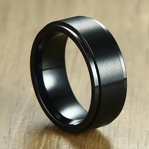 Men's Metal Stainless Steel Round Shape Trendy wedding Rings