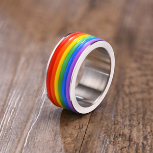 Men's Stainless Steel Tension Mount Setting Round Shaped Ring