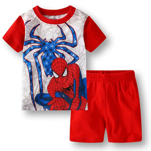 Kid's Boy Cotton O-Neck Short Sleeves Breathable Sleepwear Set