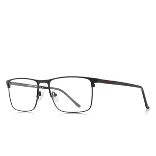 Men's Titanium Alloy Frame Full-Rim Square Shaped Trendy Glasses