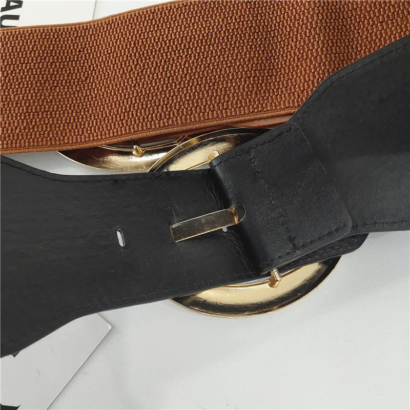 Women's PU Leather Adjustable Strap Pin Buckle Closure Belts