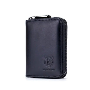 Men's Genuine Leather Card Holder Letter Pattern Trendy Wallets