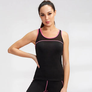 Women's Polyester O-Neck Sleeveless Breathable Yoga Workout Top