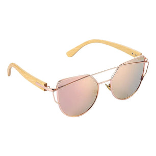 Women's Cat Eye Stainless Steel Frame Polaroid Lens Sunglasses