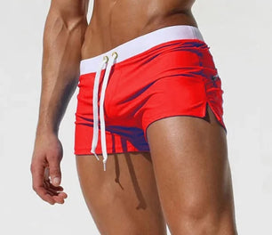 Men's Polyester Drawstring Closure Quick-Dry Swimwear Shorts