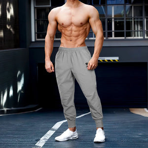 Men's Polyester Drawstring Closure Breathable Sports Trousers