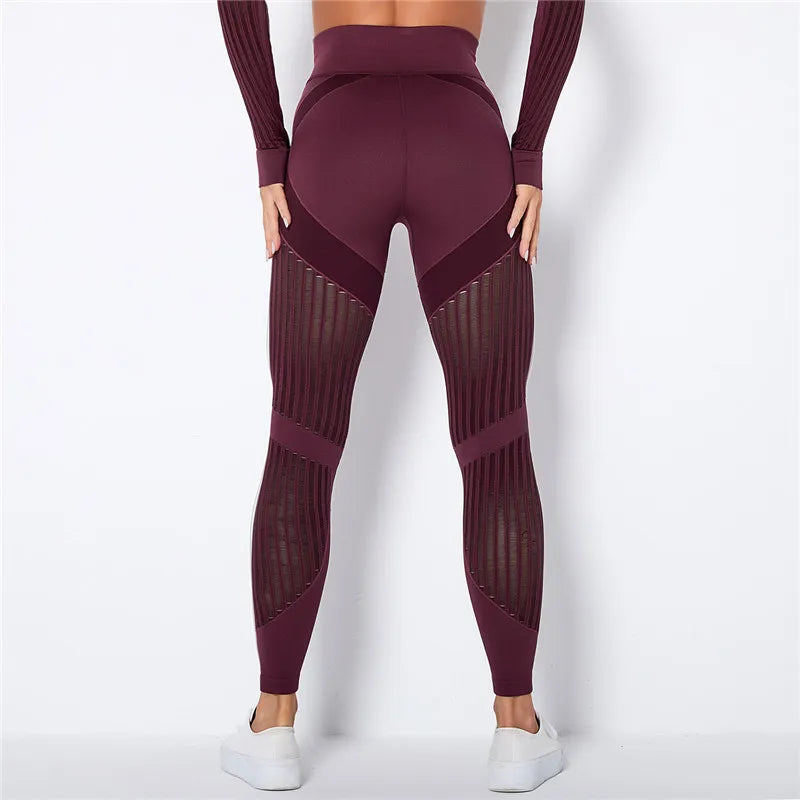 Women's Spandex High Waist Patchwork Seamless Sport Leggings