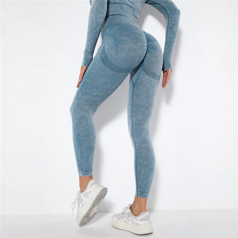 Women's Nylon High Waist Ankle Length Sport Wear Yoga Leggings